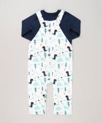 Conjunto-Infantil-de-Body-Manga-Longa-Azul-Marinho---Macacao-Estampado-de-Dinossauros-em-Moletom-de-Algodao---Sustentavel-Off-White-8959227-Off_White_2