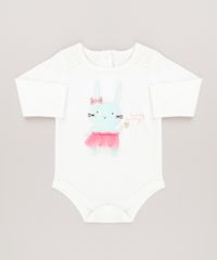 Body-Infantil-com-Patch-de-Coelho-Manga-Longa-Decote-Redondo-em-Algodao---Sustentavel-Off-White-8959229-Off_White_1