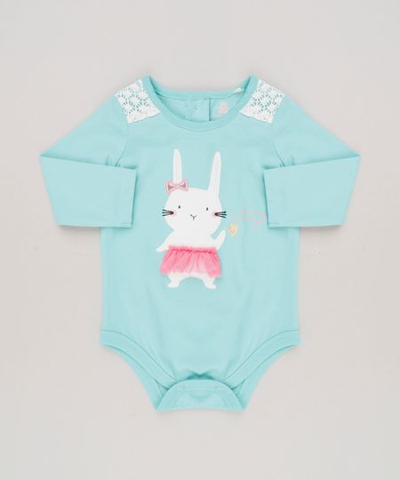 Body-Infantil-com-Patch-de-Coelho-Manga-Longa-Decote-Redondo-em-Algodao---Sustentavel-Verde-8959229-Verde_1