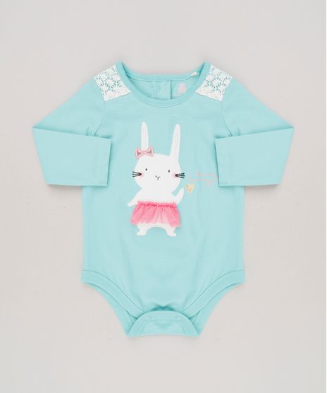 Body-Infantil-com-Patch-de-Coelho-Manga-Longa-Decote-Redondo-em-Algodao---Sustentavel-Verde-8959229-Verde_1