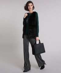 Sueter-Feminino-em-Trico-Manga-Longa-Gola-Redonda--Verde-Escuro-8465830-Verde_Escuro_1_3