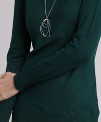 Sueter-Feminino-em-Trico-Manga-Longa-Gola-Redonda--Verde-Escuro-8465830-Verde_Escuro_1_4