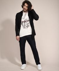Camiseta-com-Linho--Life-On-Earth--Flocada-Manga-Curta-Gola-Careca-Off-White-9969439-Off_White_3