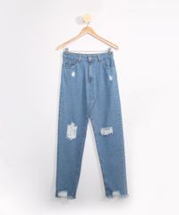 Calca-Jeans-Juvenil-Mom-Destroyed-Azul-Medio-9980909-Azul_Medio_1