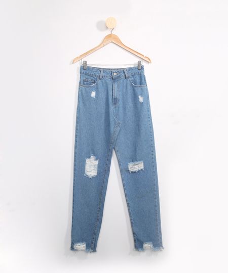 Calca-Jeans-Juvenil-Mom-Destroyed-Azul-Medio-9980909-Azul_Medio_1 Calca-Jeans-Juvenil-Mom-Destroyed-Azul-Medio-9980909-Azul_Medio_1