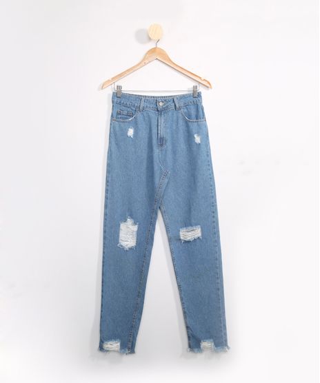 Calca-Jeans-Juvenil-Mom-Destroyed-Azul-Medio-9980909-Azul_Medio_1