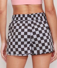 Short-Feminino-Estampado-Esportivo-Ace-Running-Quadriculado-com-Cordao-Preto-9976856-Preto_2