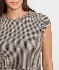 Vestido-Estampado-Pied-de-Poule-com-Recortes-e-Cinto-Curto-Manga-Curta-Preto-9976976-Preto_4