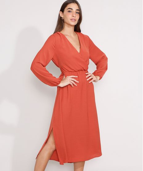 Vestido-com-Transpasse-e-Amarracao-Midi-Manga-Bufante-Cobre-9984620-Cobre_1