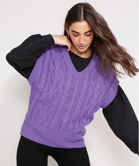 Colete-Amplo-de-Trico-Texturizado-Tranca-Decote-V-Roxo-9985151-Roxo_1