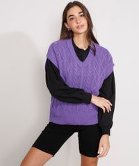 Colete-Amplo-de-Trico-Texturizado-Tranca-Decote-V-Roxo-9985151-Roxo_5