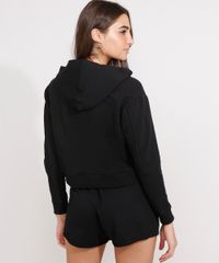 Kit-de-Blusa-Cropped-com-Capuz---Short-de-Moletom-Cintura-Media-Basicos-com-Recorte-Canelado-Preto-9987037-Preto_2