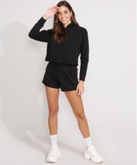 Kit-de-Blusa-Cropped-com-Capuz---Short-de-Moletom-Cintura-Media-Basicos-com-Recorte-Canelado-Preto-9987037-Preto_3