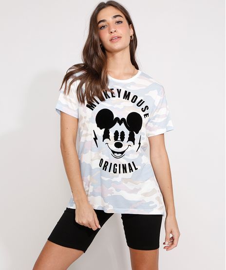 Camiseta-Mickey-Mouse-Flocada-Camuflada-Manga-Curta-Decote-Redondo-Multicor-9981499-Multicor_1