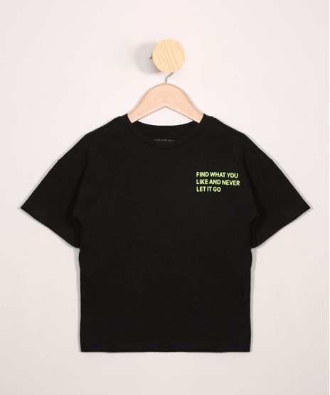 Camiseta-Infantil--Let-It-Go--Manga-Curta-Gola-Careca-Preta-9977750-Preto_1