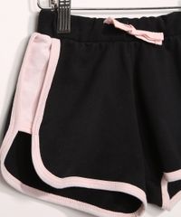 Conjunto-Infantil-de-Blusa-Manga-Curta-Cropped--Sports--Cinza-Mescla---Short-Running-Preto-9979205-Preto_3