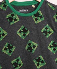 Pijama-Infantil-Minecraft-Manga-Curta-Cinza-Mescla-Escuro-9983177-Cinza_Mescla_Escuro_3