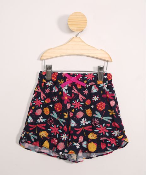 Short-Infantil-de-Viscose-Estampado-Floral-com-Babado-Azul-Marinho-9976738-Azul_Marinho_1