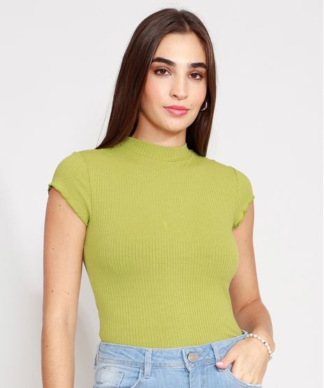 Blusa-Canelada-com-Frufru-Manga-Curta-Gola-Alta-Verde-9943282-Verde_1
