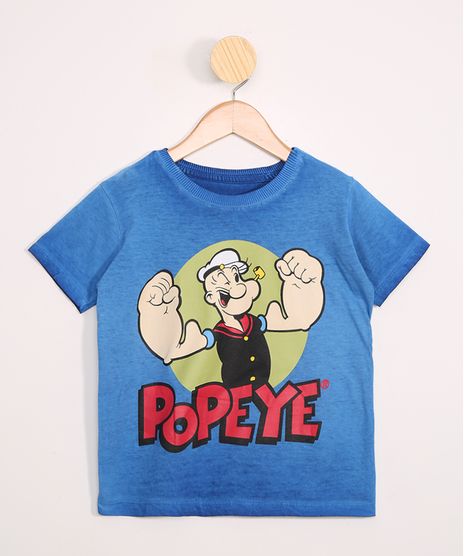 Camiseta-Infantil-Popeye-Manga-Curta-Gola-Careca-Azul-9978464-Azul_1