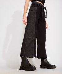 Calca-Wide-Cropped-Jeans-com-Recortes-e-Faixa-para-Amarrar-Cintura-Super-Alta-Preta-9988926-Preto_5 Calca-Wide-Cropped-Jeans-com-Recortes-e-Faixa-para-Amarrar-Cintura-Super-Alta-Preta-9988926-Preto_5