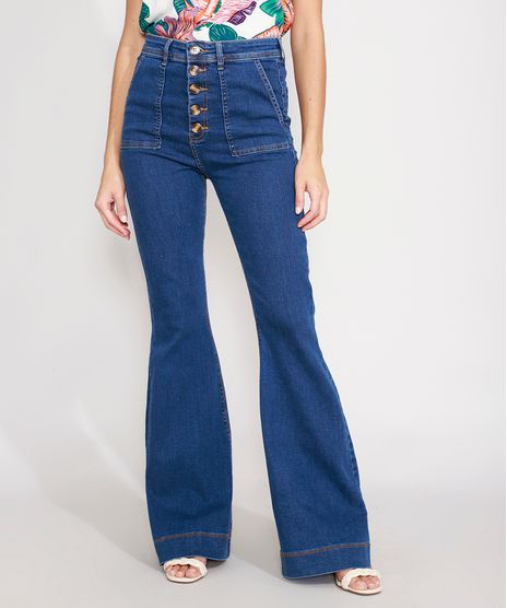 Calca-Super-Flare-Jeans-com-Botoes-Cintura-Super-Alta-Azul-Escuro-9989092-Azul_Escuro_1