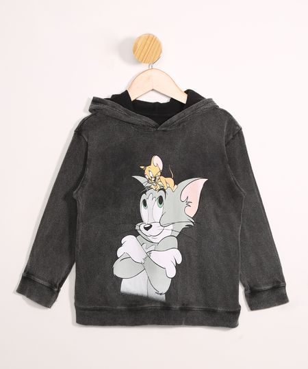 Blusa-Infantil-de-Moletom-Tom-e-Jerry-com-Capuz-Preta-9978225-Preto_1