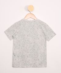 Camiseta-Infantil-Estampado-de-Folhagem-Manga-Curta-Gola-Careca-Cinza-Mescla-Claro-9978467-Cinza_Mescla_Claro_2