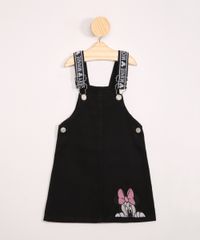 Salopete-Infantil-de-Sarja-Minnie-com-Bolsos-Preta-9978676-Preto_1