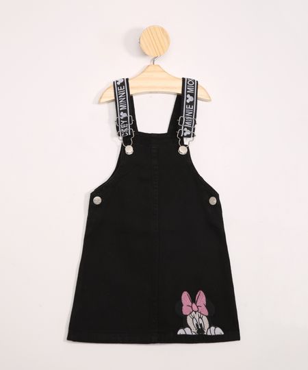 Salopete-Infantil-de-Sarja-Minnie-com-Bolsos-Preta-9978676-Preto_1