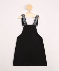 Salopete-Infantil-de-Sarja-Minnie-com-Bolsos-Preta-9978676-Preto_2
