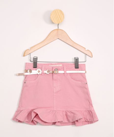 Saia-Infantil-de-Sarja-com-Babados-e-Cinto-Rosa-9979324-Rosa_1