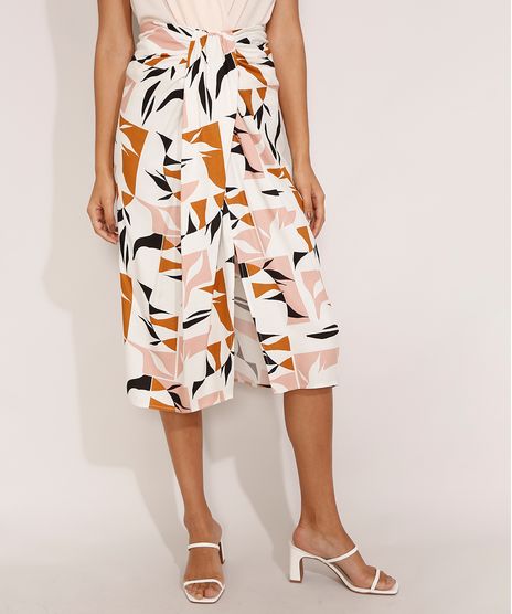 Saia-de-Viscose-Midi-Estampada-de-Folhagem-Geometrica-com-Transpasse-e-No-Off-White-9984621-Off_White_1