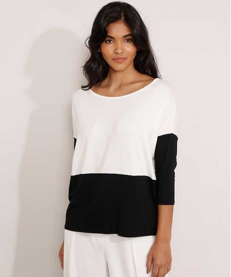 Blusa-Ampla-Basica-com-Recorte-Manga-7-8-Decote-Redondo-Off-White-9984839-Off_White_1