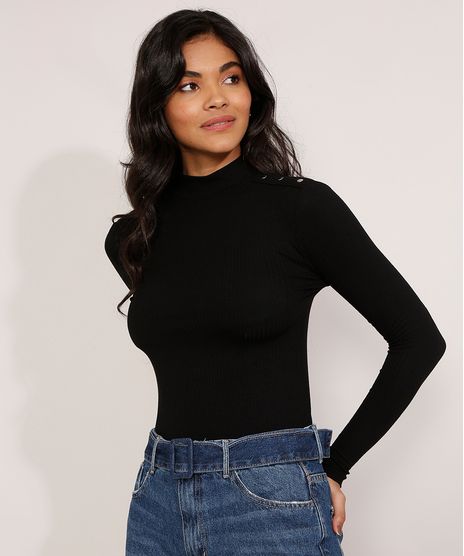 Blusa-Canelada-Basica-com-Botoes-Manga-Longa-Gola-Alta-Preta-9984176-Preto_1