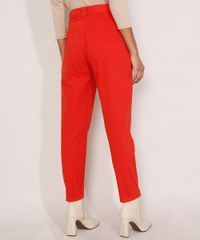 Calca-Clochard-de-Sarja-Cintura-Super-Alta-com-Cinto-Laranja-9988935-Laranja_2