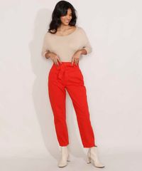 Calca-Clochard-de-Sarja-Cintura-Super-Alta-com-Cinto-Laranja-9988935-Laranja_3