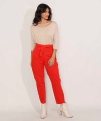 Calca-Clochard-de-Sarja-Cintura-Super-Alta-com-Cinto-Laranja-9988935-Laranja_5