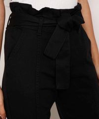 Calca-de-Sarja-Feminina-Clochard-Jogger-Cintura-Super-Alta-Preta-9985902-Preto_6