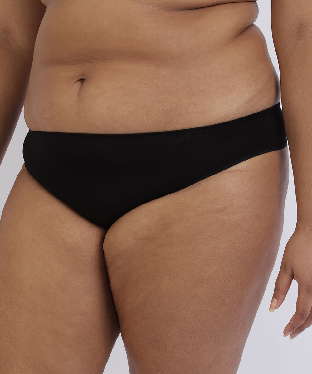 Calcinha Trifil Plus Size Biquíni em Microfibra Preto