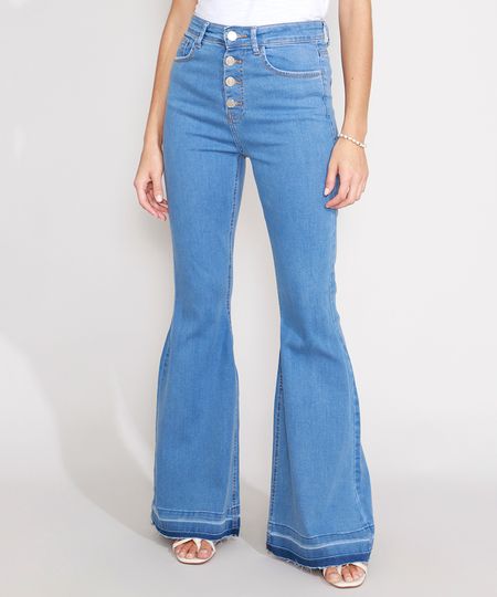 Calca-Super-Flare-Jeans-com-Botoes-Cintura-Super-Alta-Azul-Medio-9989088-Azul_Medio_1 Calca-Super-Flare-Jeans-com-Botoes-Cintura-Super-Alta-Azul-Medio-9989088-Azul_Medio_1