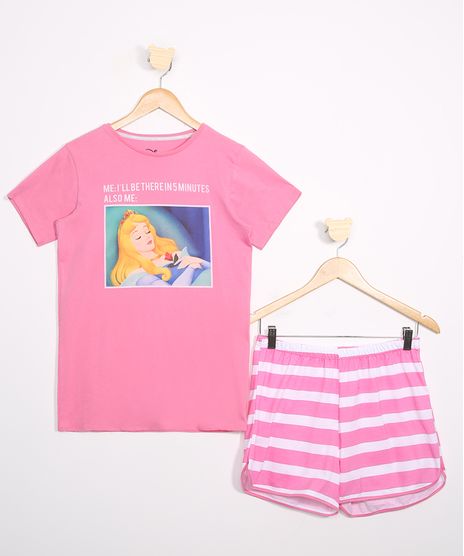 Pijama-Juvenil-Bela-Adormecida-Manga-Curta-Rosa-9978330-Rosa_1