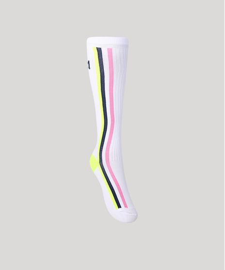Meia-Feminina-Cano-Alto-Compressao-Esportiva-Ace-com-Listras-Neon-Branca-9984672-Branco_1
