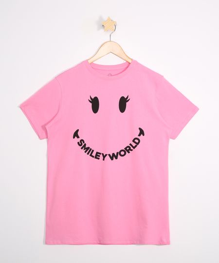 Blusa-Juvenil-SmileyWorld-Manga-Curta-Rosa-9984020-Rosa_1 Blusa-Juvenil-SmileyWorld-Manga-Curta-Rosa-9984020-Rosa_1