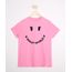 Blusa-Juvenil-SmileyWorld-Manga-Curta-Rosa-9984020-Rosa_1