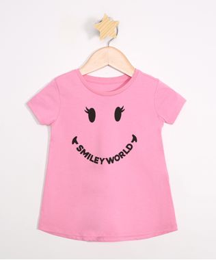 Blusa-Infantil-SmileyWorld-Manga-Curta-Rosa-9984262-Rosa_1