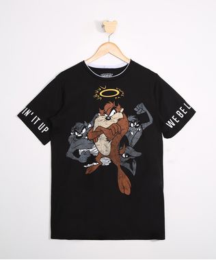 Camiseta-Juvenil-Ampla-Taz-Mania-Manga-Curta-Preta-9979955-Preto_1