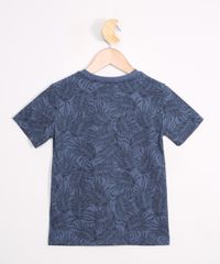 Camiseta-Infantil-Estampada-de-Folhagem-Manga-Curta-Azul-9978375-Azul_2