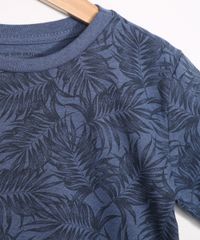Camiseta-Infantil-Estampada-de-Folhagem-Manga-Curta-Azul-9978375-Azul_3