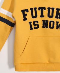 Blusa-Infantil-de-Moletom-com-Capuz-Amarela-9979158-Amarelo_4